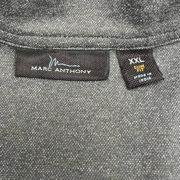 Marc Anthony Slim Fit 1/4 Zip Long Sleeve Pullover Men’s Size XXL Mock Neck Gray - Picture 3 of 8